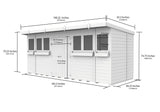 16ft x 6ft Pent Summer Shed