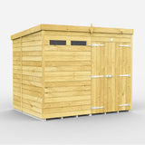 8ft x 6ft Pent Security Shed