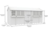 5ft x 16ft Apex Summer Shed