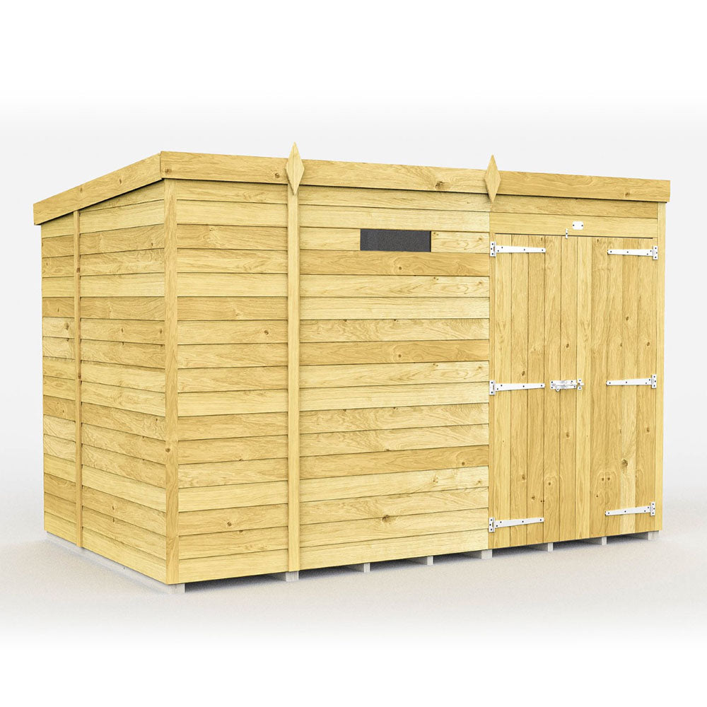 9ft x 7ft Pent Security Shed