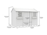 6ft x 10ft Apex Summer Shed