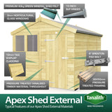 7ft x 6ft Apex Shed