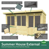 8ft x 16ft Apex Summer House