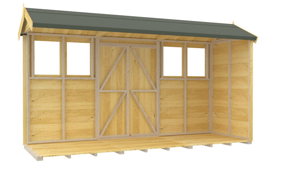 4ft x 12ft Apex Summer Shed