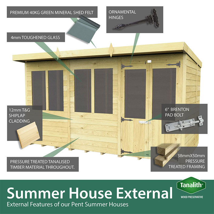 5ft x 18ft Apex Summer House