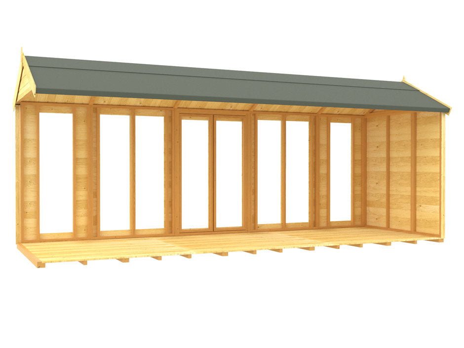 7ft x 18ft Apex Summer House (Full Height Window)