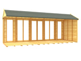 7ft x 18ft Apex Summer House (Full Height Window)