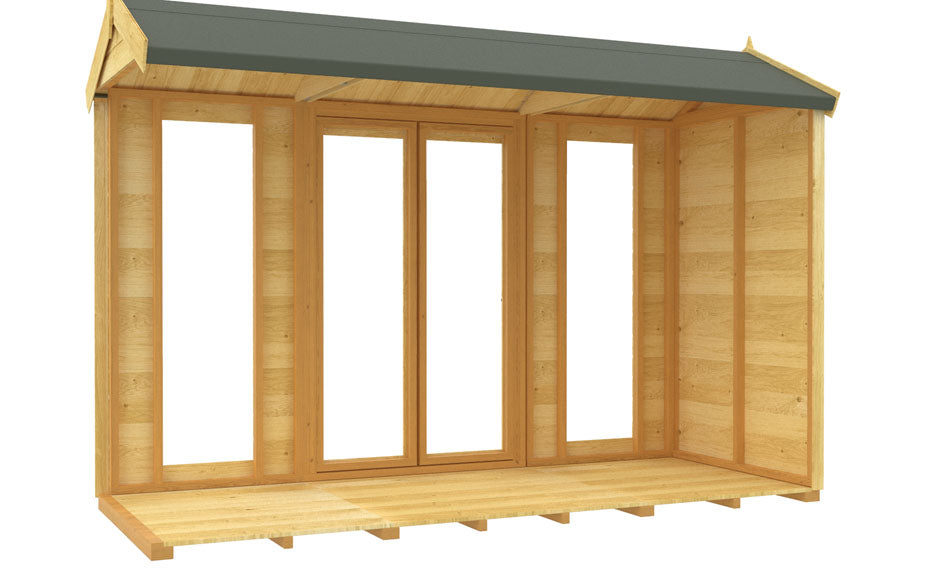 4ft x 10ft Apex Summer House (Full Height Window)