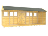 7ft x 18ft Apex Summer Shed