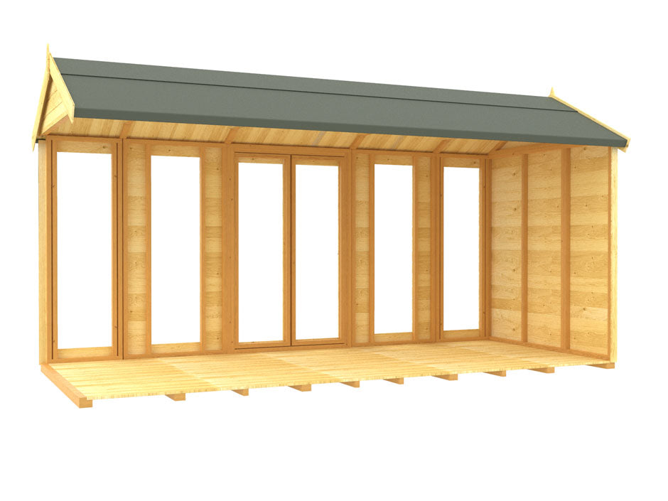 5ft x 14ft Apex Summer House (Full Height Window)