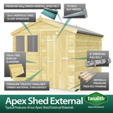 5ft x 16ft Apex Summer Shed