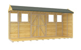 4ft x 14ft Apex Summer Shed