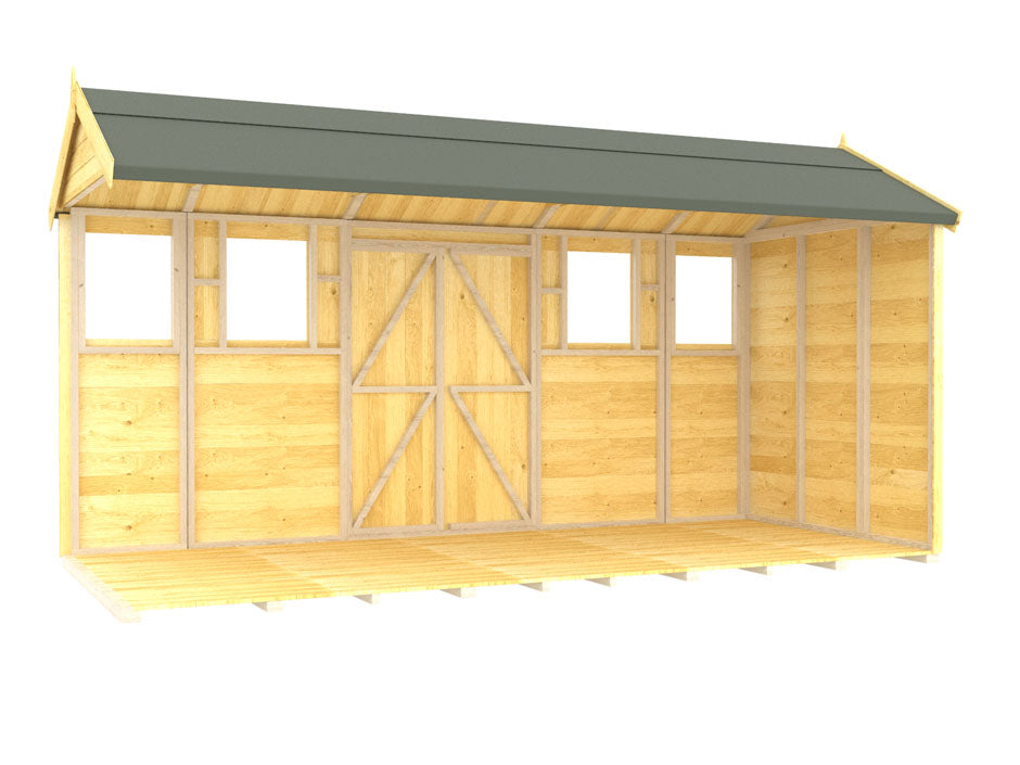 6ft x 14ft Apex Summer Shed