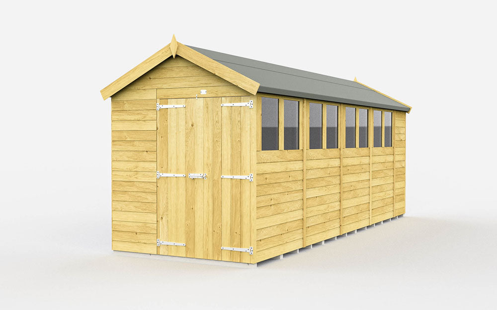 6ft x 19ft Apex Shed