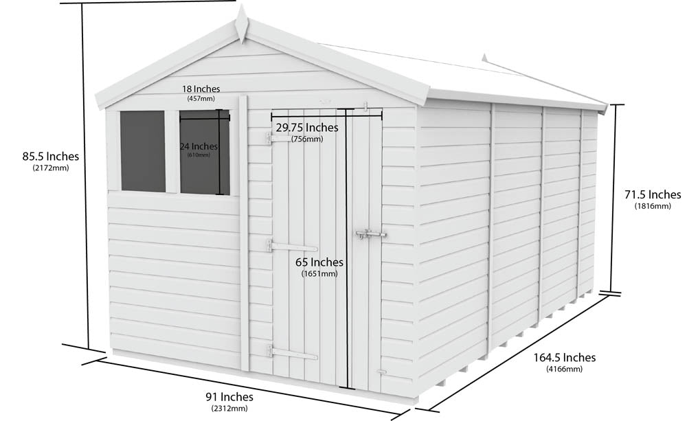 8ft x 14ft Apex Shed