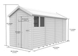 7ft x 14ft Apex Shed