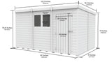 12ft x 8ft Pent Shed