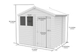 8ft x 5ft Apex Shed