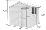 8ft x 7ft Apex Shed