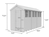 5ft x 12ft Apex Shed