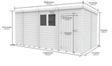 15ft x 8ft Pent Shed