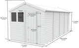 8ft x 19ft Apex Shed