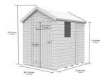 7ft x 5ft Apex Shed