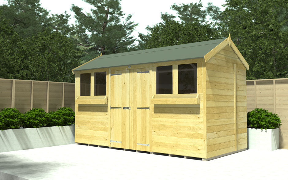 7ft x 18ft Apex Summer Shed