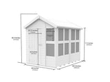 8ft x 6ft Apex Potting Shed