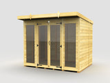 8ft x 6ft Pent Summer House (Full Height Window)