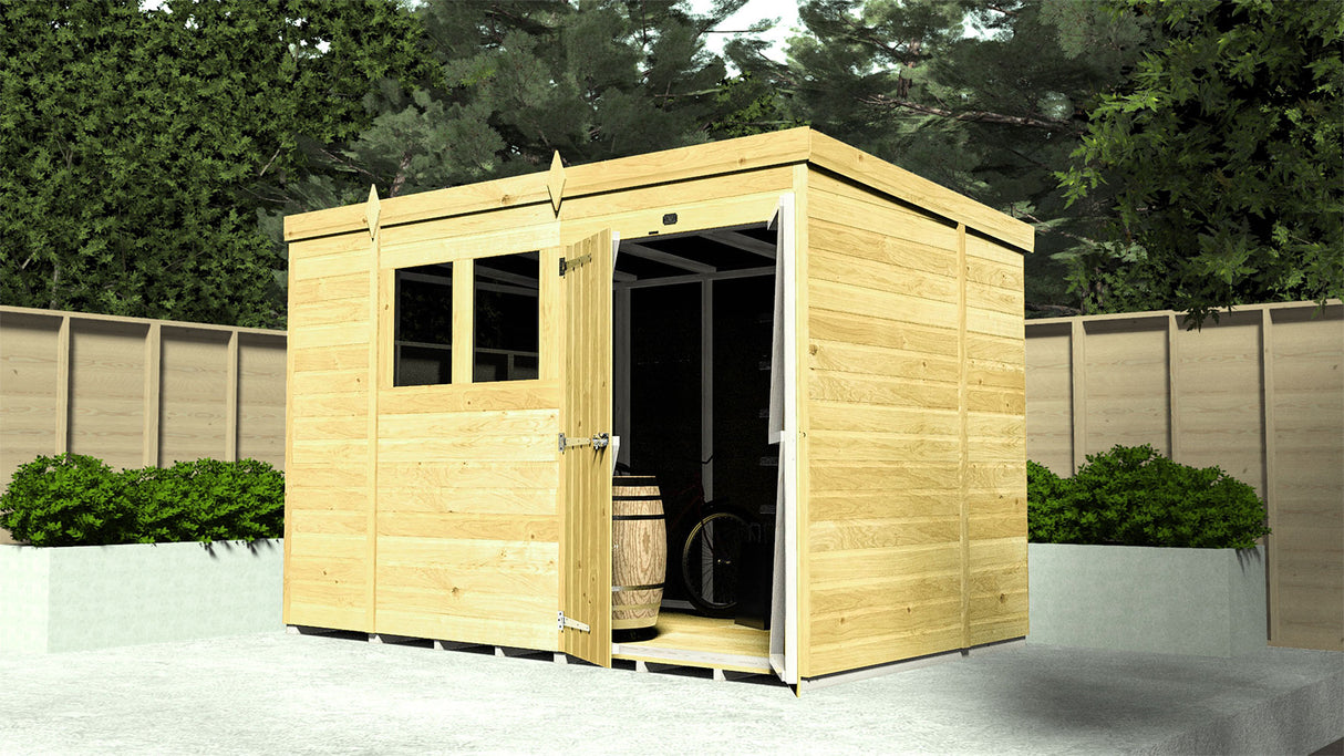 18ft x 4ft Pent Shed